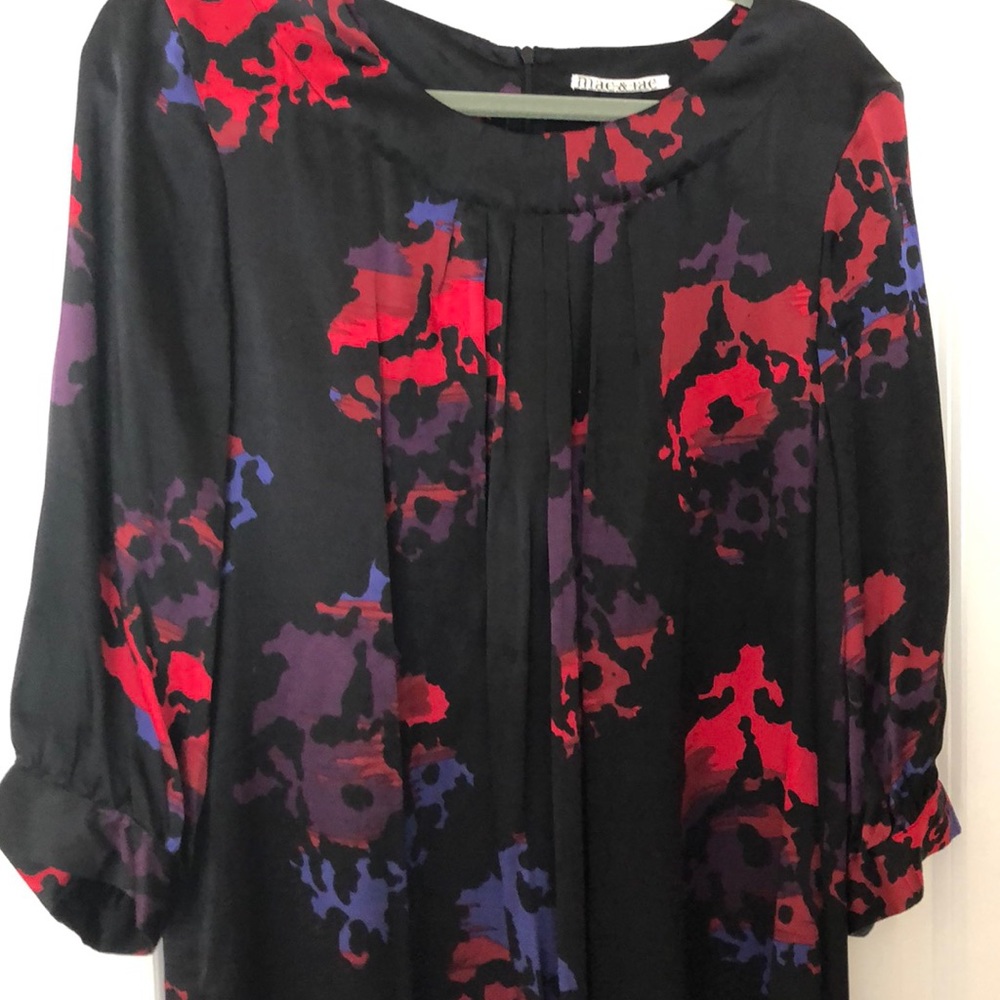 Mac & Jac 100% Silk Floral Dress